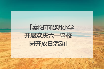 襄阳市昭明小学开展欢庆六一暨校园开放日活动