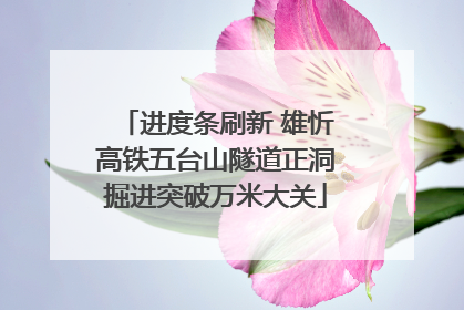 进度条刷新 雄忻高铁五台山隧道正洞掘进突破万米大关