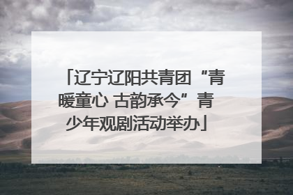 辽宁辽阳共青团“青暖童心 古韵承今”青少年观剧活动举办
