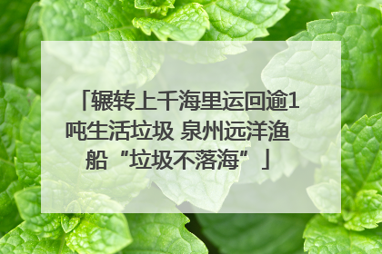 辗转上千海里运回逾1吨生活垃圾 泉州远洋渔船“垃圾不落海”