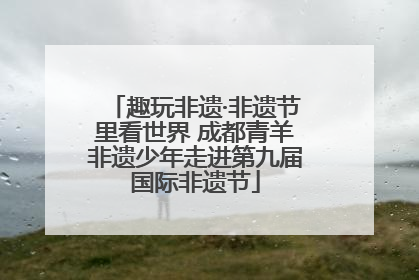 趣玩非遗·非遗节里看世界 成都青羊非遗少年走进第九届国际非遗节