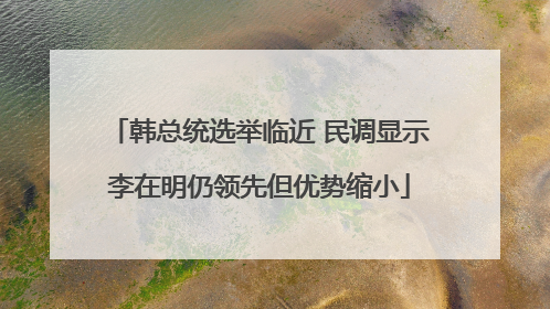 韩总统选举临近 民调显示李在明仍领先但优势缩小