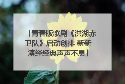 青春版歌剧《洪湖赤卫队》启动创排 新新演绎经典声声不息