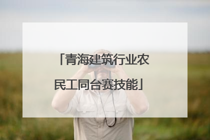 青海建筑行业农民工同台赛技能