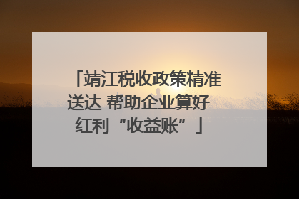 靖江税收政策精准送达 帮助企业算好红利“收益账”