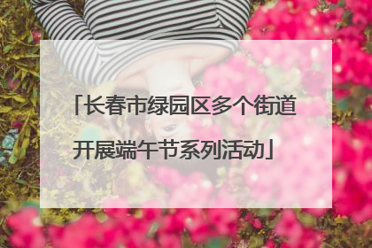 长春市绿园区多个街道开展端午节系列活动