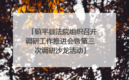 镇平县法院组织召开调研工作推进会暨第三次调研沙龙活动