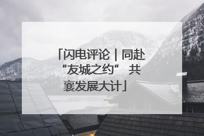 闪电评论｜同赴“友城之约” 共襄发展大计