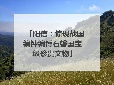 阳信：惊现战国编钟编镈石磬国宝级珍贵文物