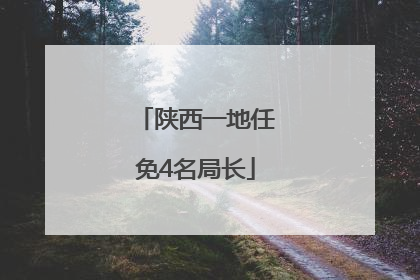 陕西一地任免4名局长