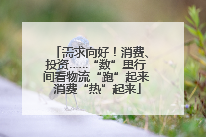 需求向好！消费、投资……“数”里行间看物流“跑”起来 消费“热”起来