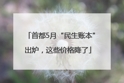 首都5月“民生账本”出炉，这些价格降了