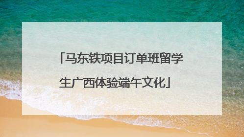 马东铁项目订单班留学生广西体验端午文化