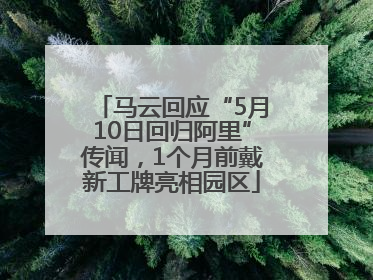 马云回应“5月10日回归阿里”传闻，1个月前戴新工牌亮相园区