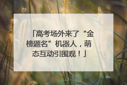 高考场外来了“金榜题名”机器人，萌态互动引围观！
