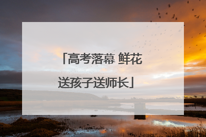 高考落幕 鲜花送孩子送师长