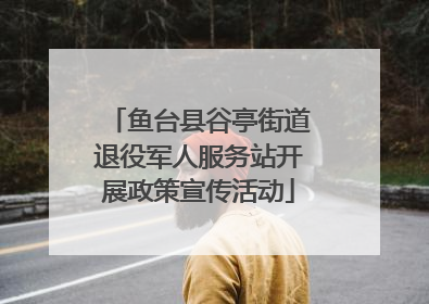 鱼台县谷亭街道退役军人服务站开展政策宣传活动