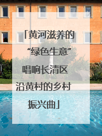 黄河滋养的“绿色生意” 唱响长清区沿黄村的乡村振兴曲