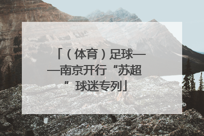（体育）足球——南京开行“苏超”球迷专列