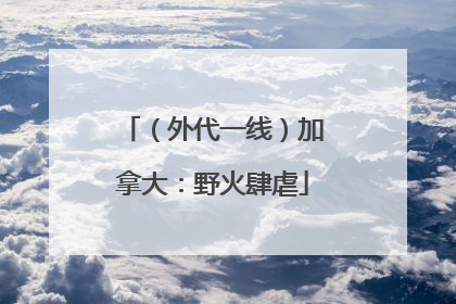 （外代一线）加拿大：野火肆虐