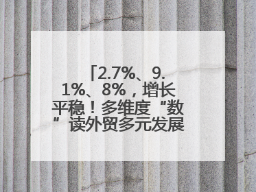 2.7%、9.1%、8%，增长平稳！多维度“数”读外贸多元发展、综合优势明显