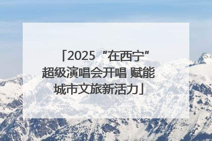 2025“在西宁”超级演唱会开唱 赋能城市文旅新活力