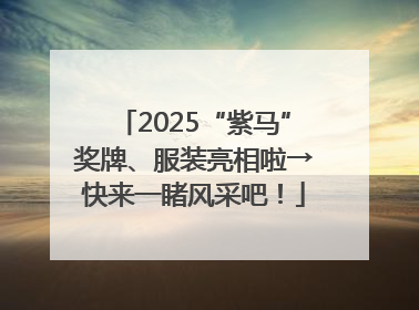 2025“紫马”奖牌、服装亮相啦→快来一睹风采吧！