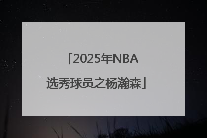 2025年NBA选秀球员之杨瀚森
