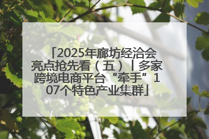 2025年廊坊经洽会亮点抢先看（五）丨多家跨境电商平台“牵手”107个特色产业集群