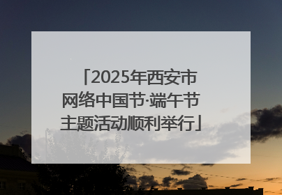 2025年西安市网络中国节·端午节主题活动顺利举行