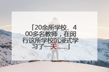 20余所学校、400多名教师，在闵行这所学校沉浸式学习了一天……
