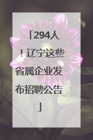 294人！辽宁这些省属企业发布招聘公告