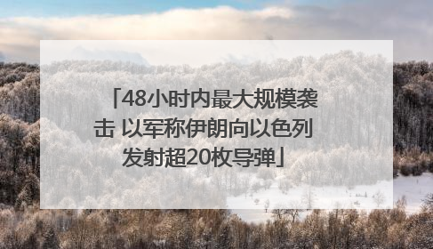 48小时内最大规模袭击 以军称伊朗向以色列发射超20枚导弹