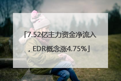 7.52亿主力资金净流入，EDR概念涨4.75%